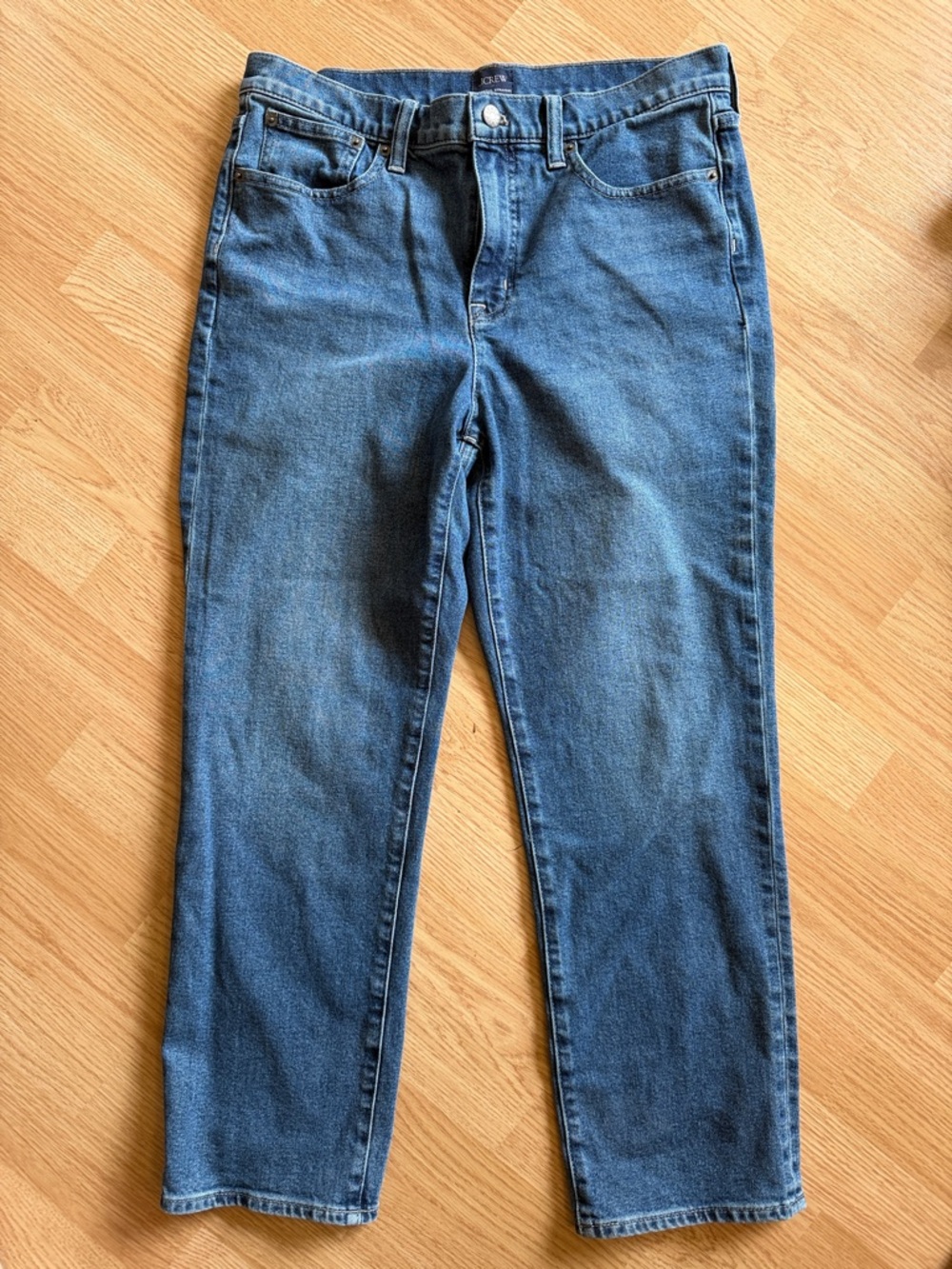 J. Crew Factory essential straight Straight Denim Jeans in Blue